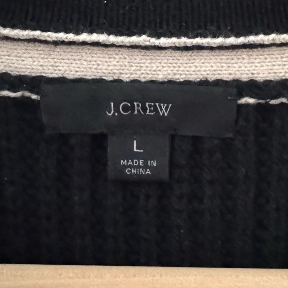 J. Crew Front Pocket Lady Cotton Cardigan Sweater Black Knit Preppy Classic Chic - Picture 14 of 14